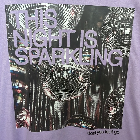 Taylor Swift small purple Enchanted tee shirt with disco balls - Picture 3 of 6